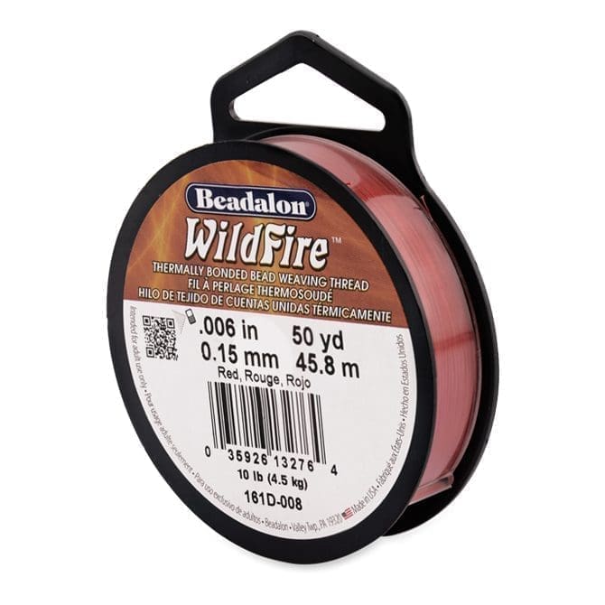 Beadalon Wildfire Beading Thread .006 Inch – 50 Yd Red