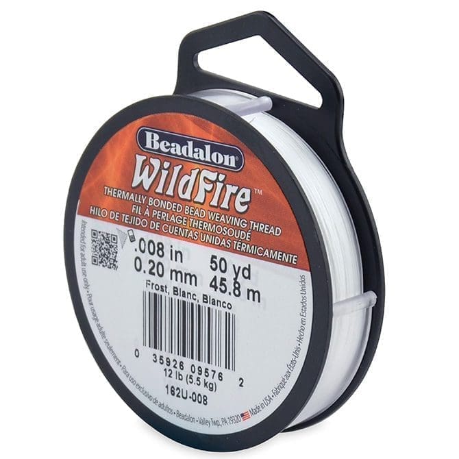 Beadalon Wildfire Beading Thread .008 Inch – 50 Yd Frost