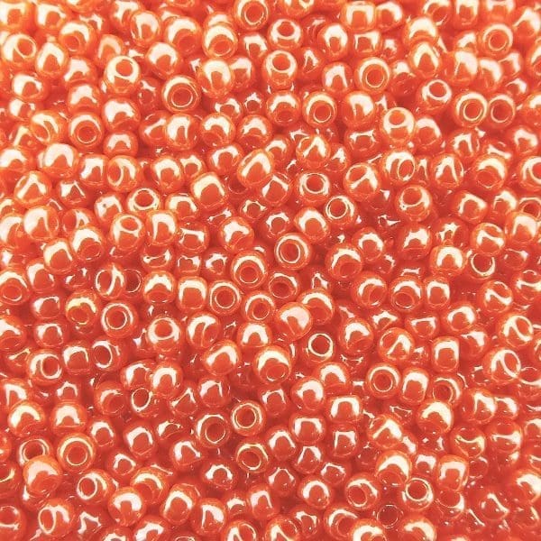 Toho Seed Beads Round Size 11/0 28GM Opaque Lustered Pumpkin