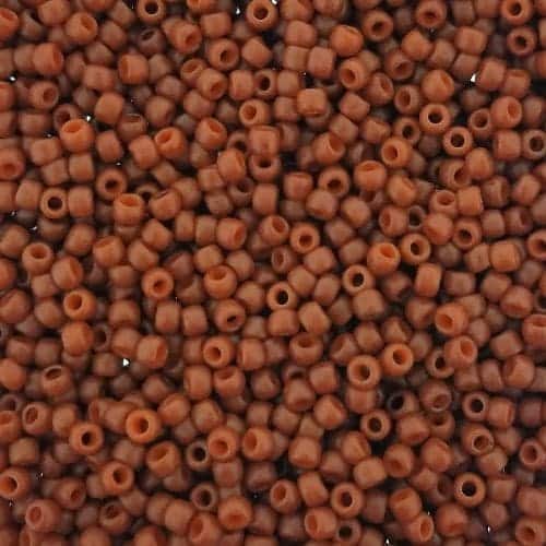 Toho Seed Beads Round Size 11/0 28GM Semi Glazed Burnt Orange 11-2610F