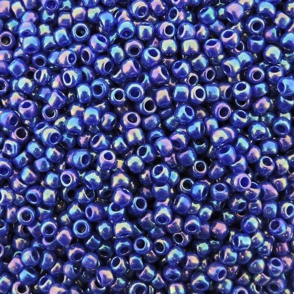 Toho Seed Beads Round Size 11/0 28GM Opaque Rainbow Navy Blue