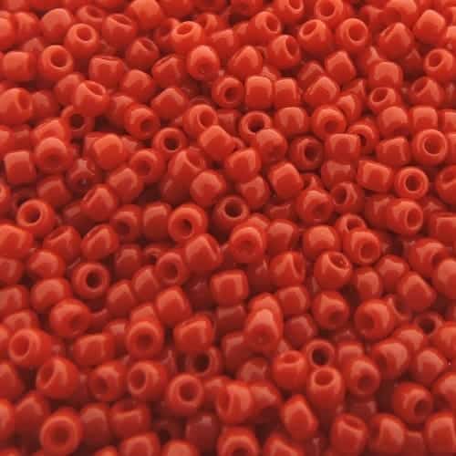 Toho Seed Beads Round Size 11/0 28GM Opaque Cherry Red