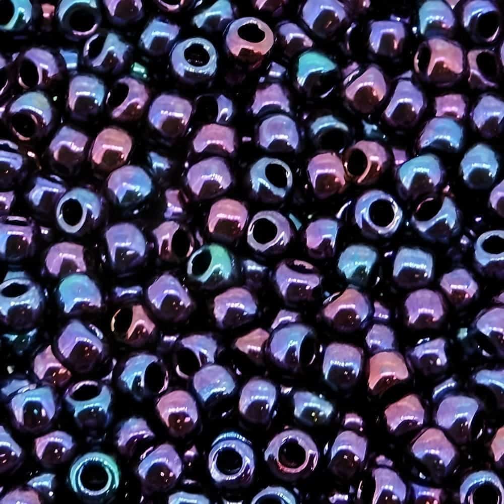 Toho Seed Beads Round Size 11/0 28GM Higher Metallic Navy Blue Iris 11-504