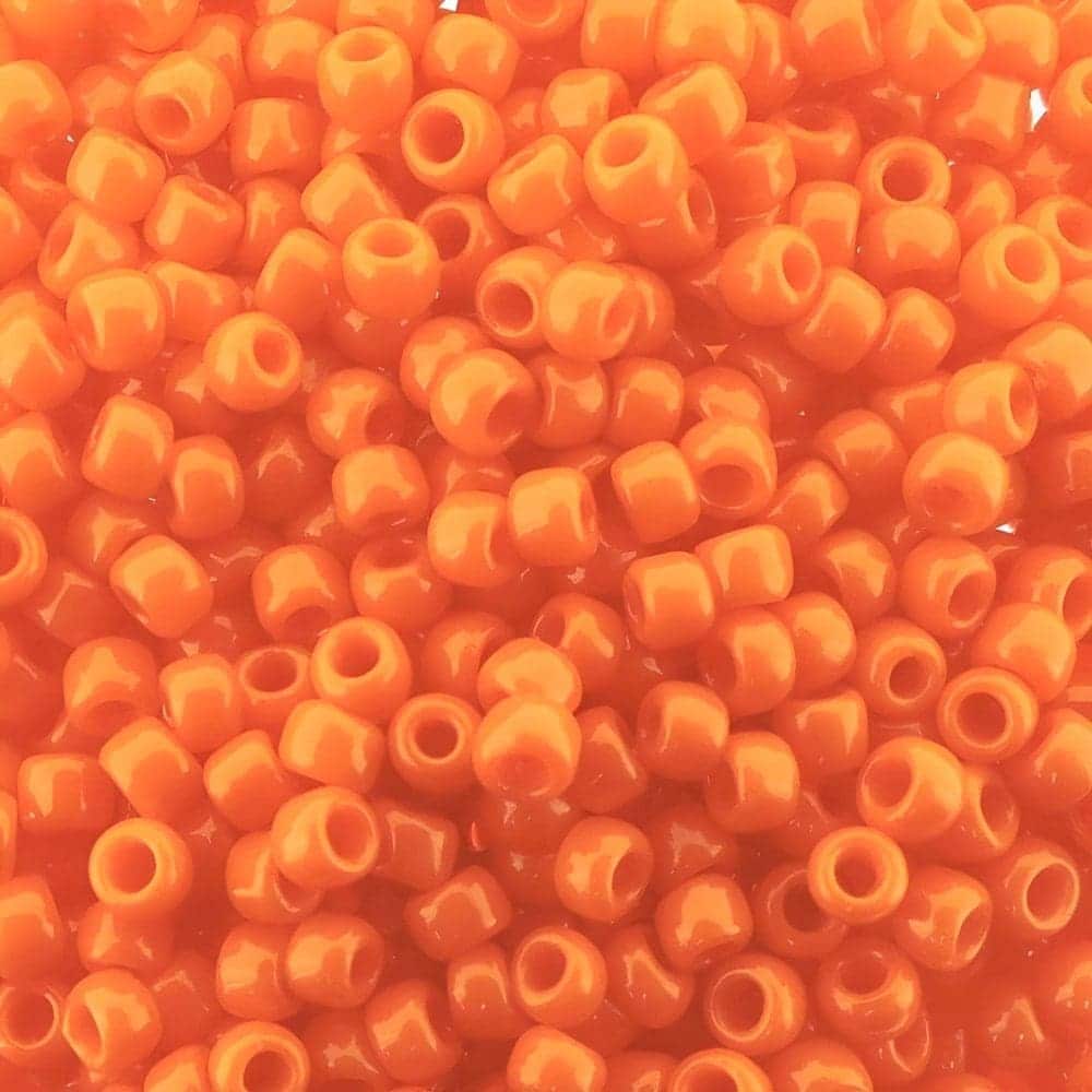 Toho Seed Beads Round Size 11/0 28GM Opaque Sunset Orange 11-50