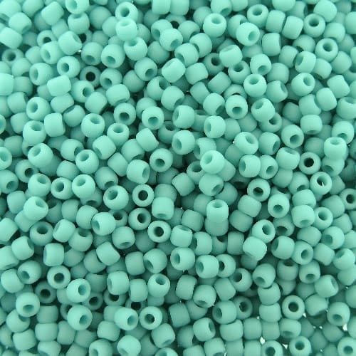 Toho Seed Beads Round Size 11/0 28GM Opaque Turquoise Matte 11-55F