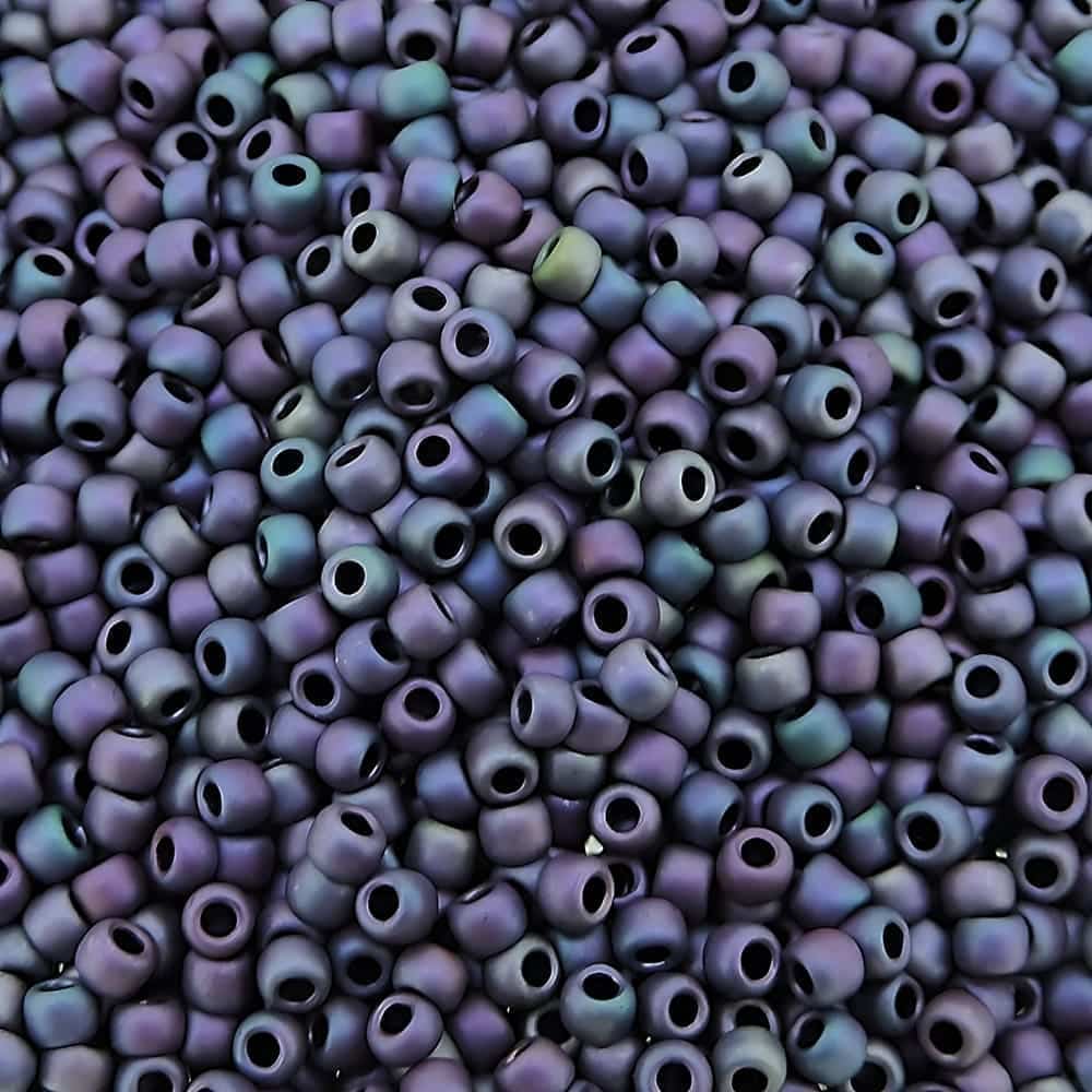 Toho Seed Beads Round Size 11/0 28GM Matte Blue Iris 11-705