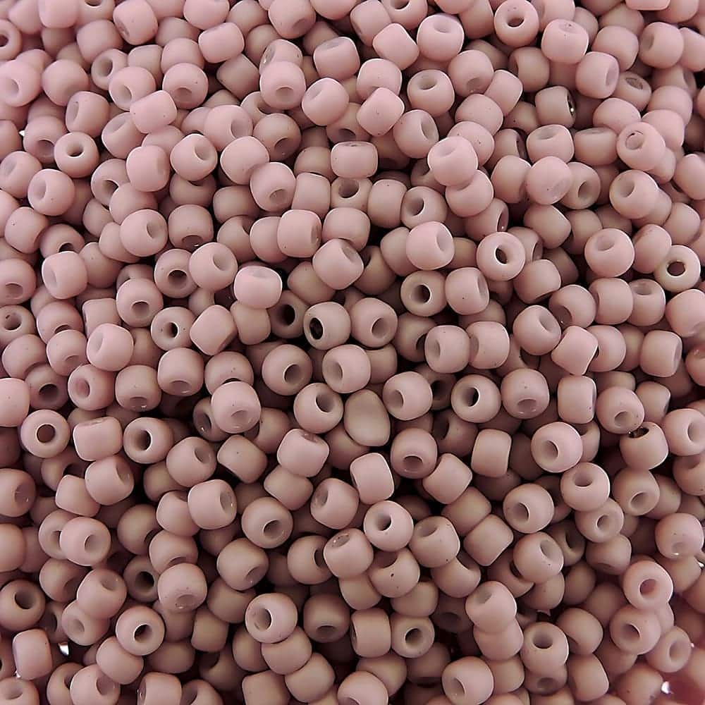 Toho Seed Beads Round Size 11/0 28GM Opaque Pastel Frosted Dusty Rose Chalk Matte 11-765