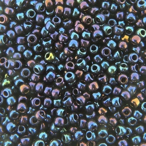 Toho Seed Beads Round Size 11/0 28GM Metallic Nebula Dark Blue