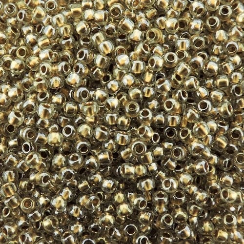 Toho Seed Beads Round Size 11/0 28GM Bronze Lined Crystal