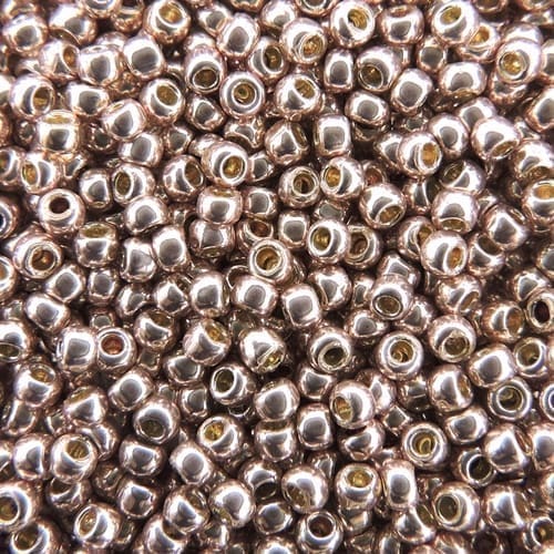 Toho Seed Beads Round Size 11/0 28GM PermaFinish Galvanized Blush 11-PF552