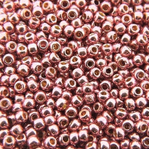 Toho Seed Beads Round Size 11/0 28GM PermaFinish Galvanized Rose 11-PF553