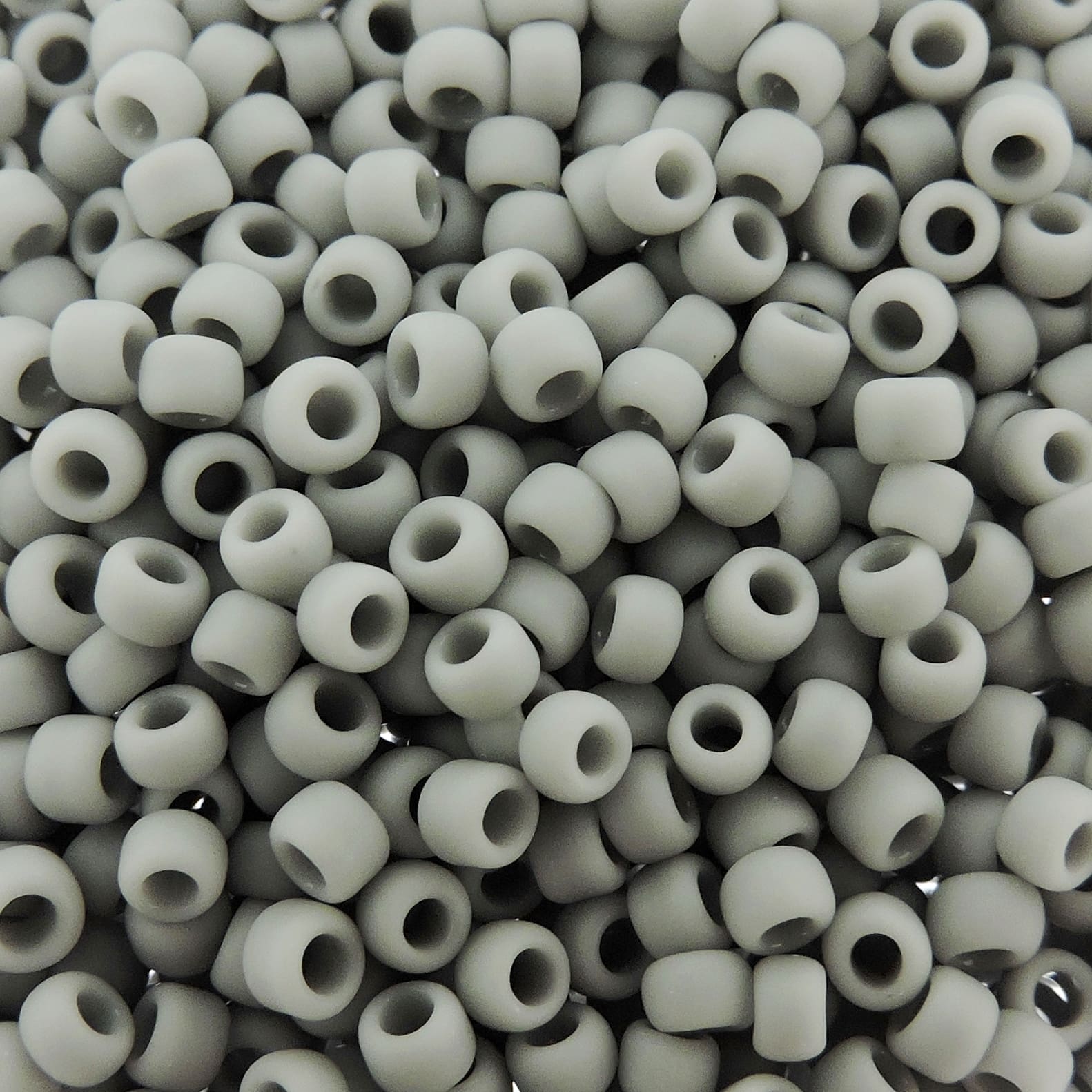 Toho Seed Beads Round Size 8/0 Opaque Gray Frosted 28GM 8-53F